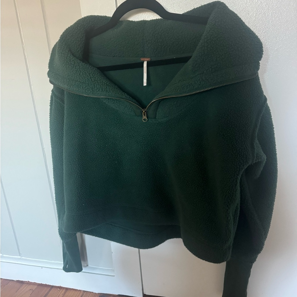 Forest Green free people fleece